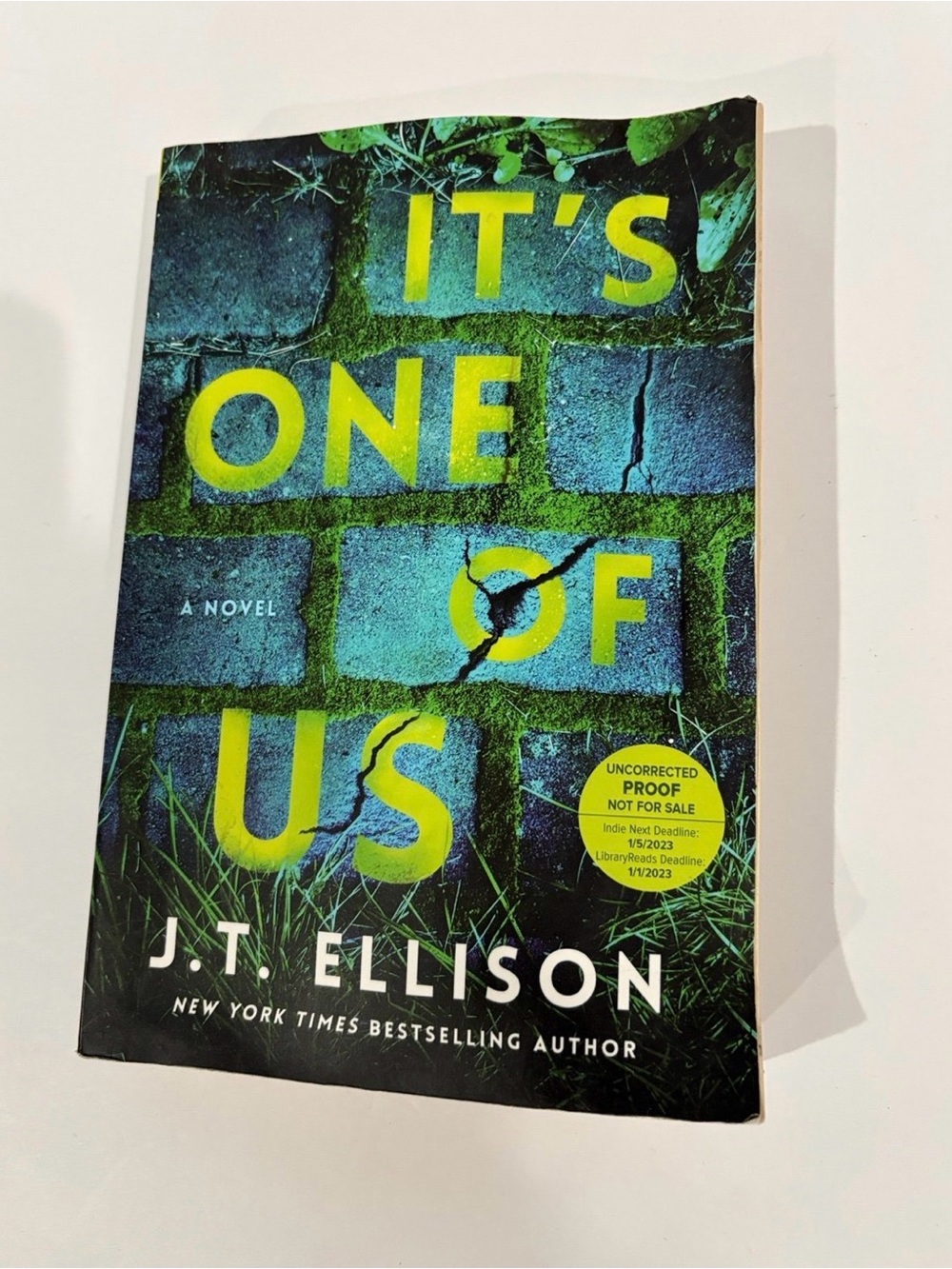 It's One of Us by J.T. Ellison - Uncorrected Proof Advance Reader Copy